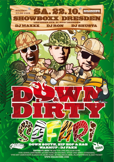 Flyer DOWN & DIRTY SAFARI