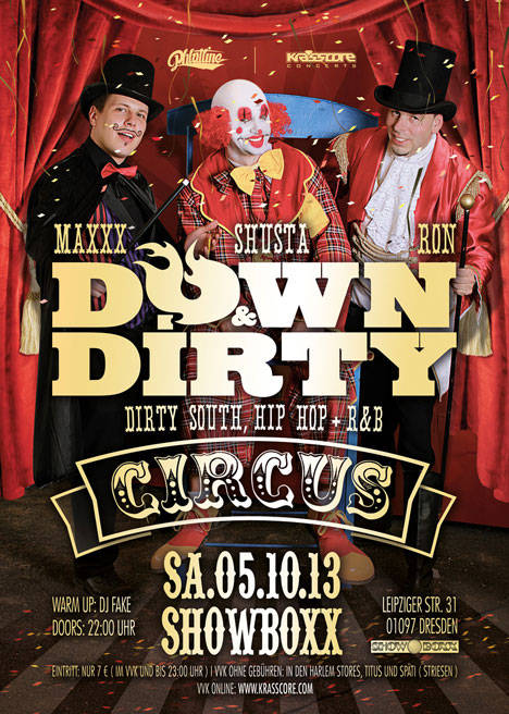 Flyer DOWN & DIRTY – CIRCUS