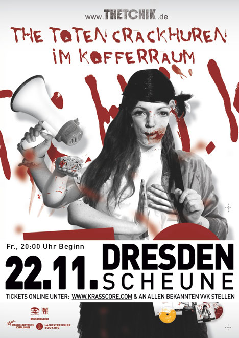 Flyer THE TOTEN CRACKHUREN IM KOFFERRAUM