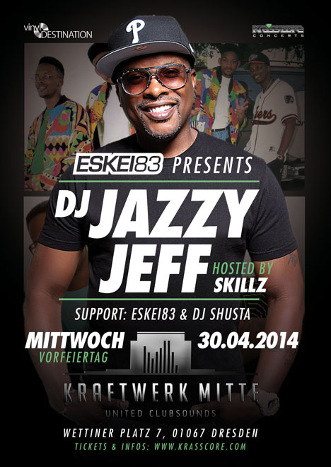 Flyer ESKEI83 presents DJ JAZZY JEFF