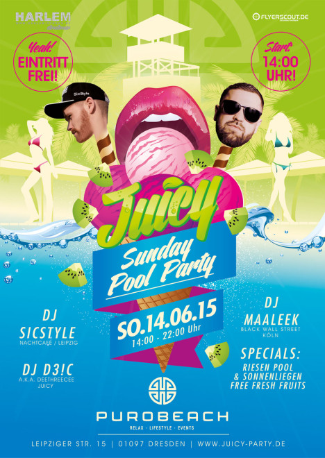 Flyer JUICY POOL PARTY
