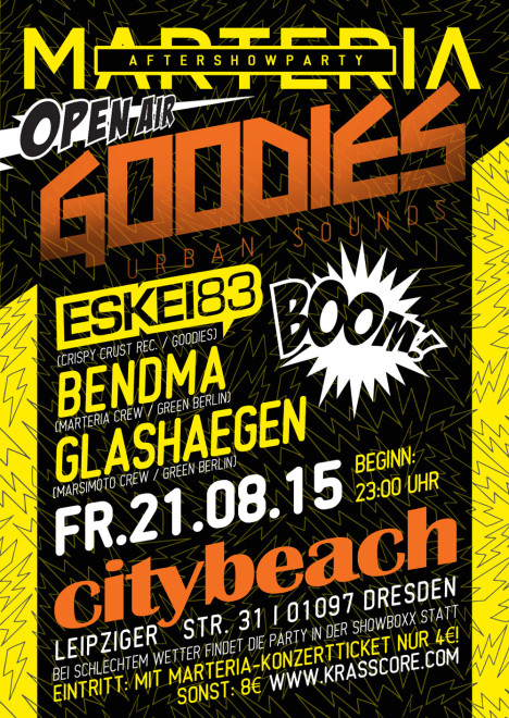 Flyer Goodies Marteria Aftershow