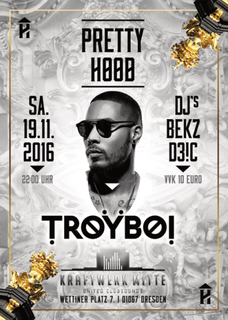 Flyer TROYBOI x PRETTY HOOD