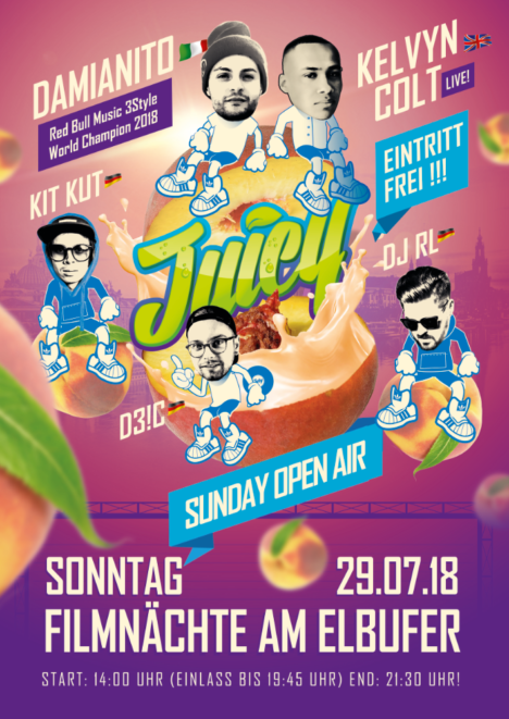 Flyer JUICY SUNDAY OPEN AIR – Dresden