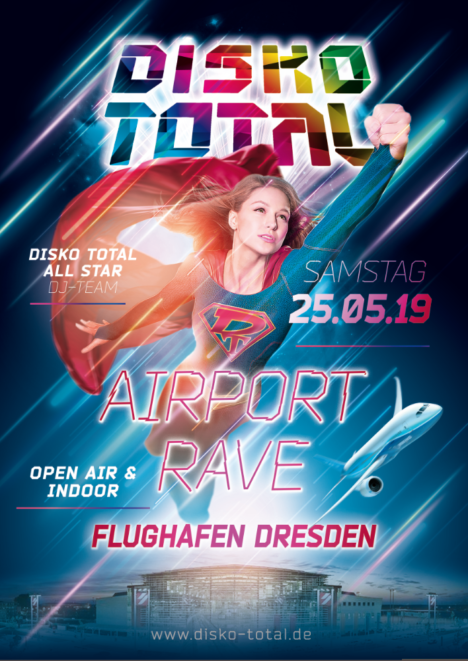 Flyer DISKO TOTAL „Airport Rave“