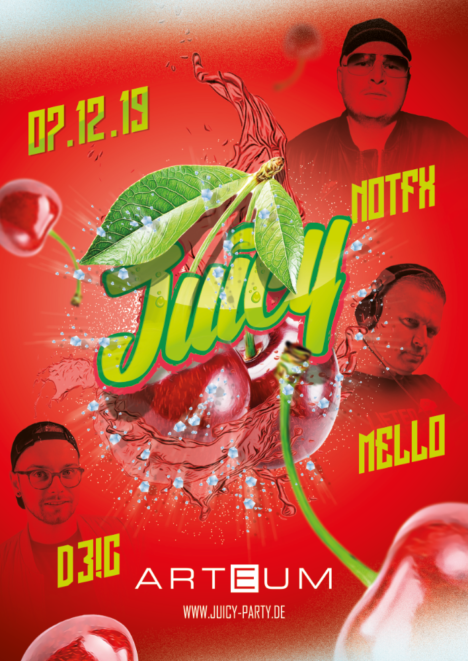 Flyer JUICY PARTY • Arteum