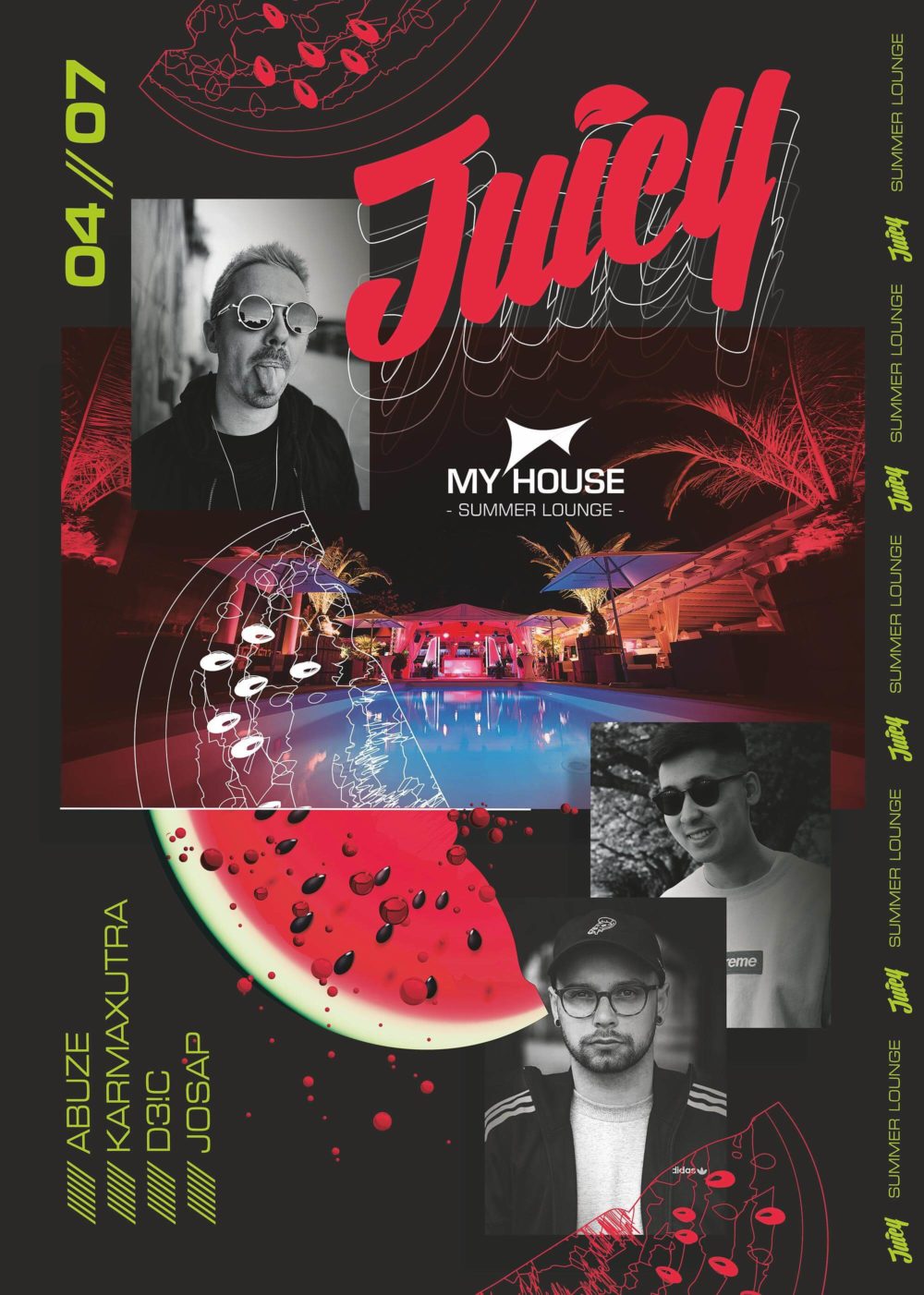 Flyer JUICY PARTY • Summer Lounge