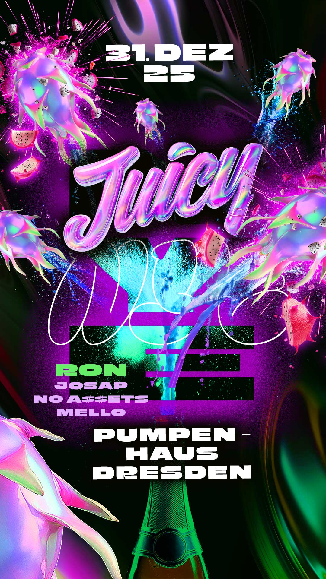 Flyer JUICY SILVESTER • ALTES PUMPENHAUS
