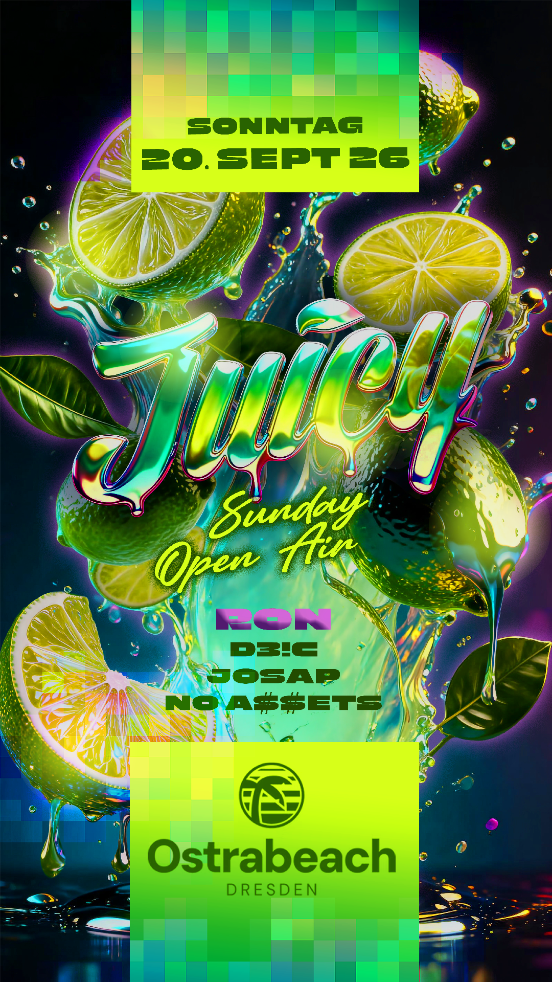 Flyer JUICY SUNDAY • OSTRA BEACH