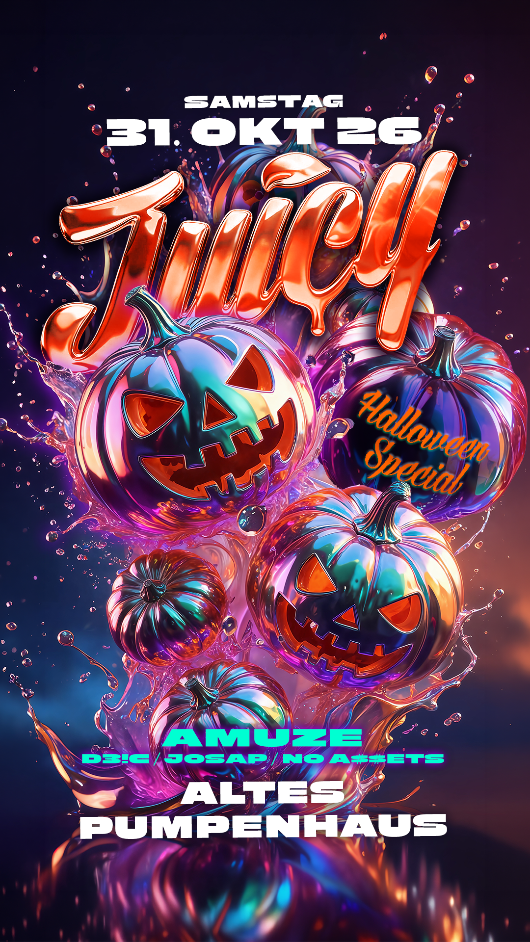 Flyer JUICY HALLOWEEN • ALTES PUMPENHAUS
